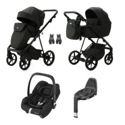 Mee-Go Milano Evo 3in1 Cabriofix + Base Travel System β Racing Green