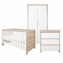 Tutti Bambini Modena Nursery Room Set Builder – White Oak -Baby Products modena 3 piece room set