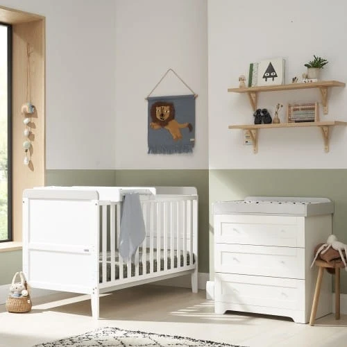 Tutti Bambini Rio 2 Piece Nursery Room Set – White Dove Grey 3 Tutti Bambini Rio 2 Piece Nursery Room Set – White Dove Grey