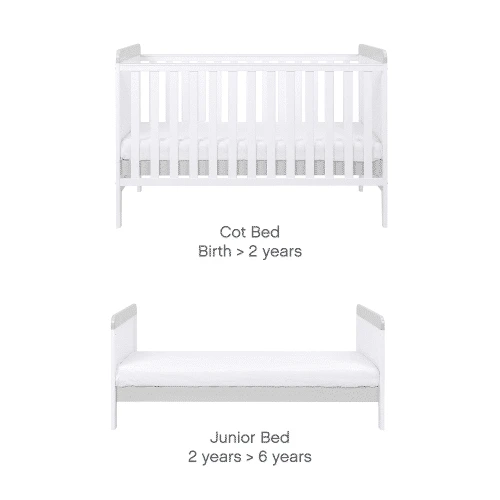 Tutti Bambini Rio 2 Piece Nursery Room Set – White Dove Grey 6 Tutti Bambini Rio 2 Piece Nursery Room Set – White Dove Grey - Image 4