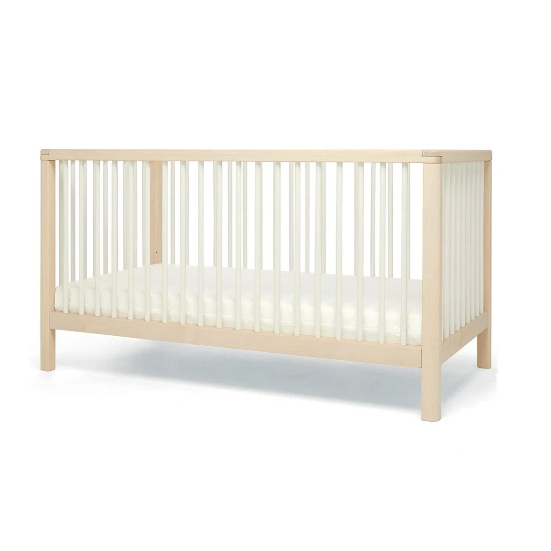 Mamas & Papas Solo Cot Bed And Mattress – White/Natural 3 Mamas & Papas Solo Cot Bed And Mattress – White/Natural