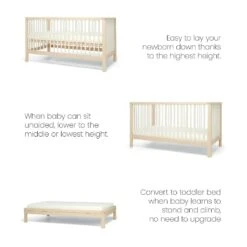Mamas & Papas Solo Cot Bed And Mattress – White/Natural 21 Mamas & Papas Solo Cot Bed And Mattress – White/Natural -Baby Products sdefrt 2