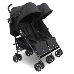 My Babiie Double Stroller – Black
