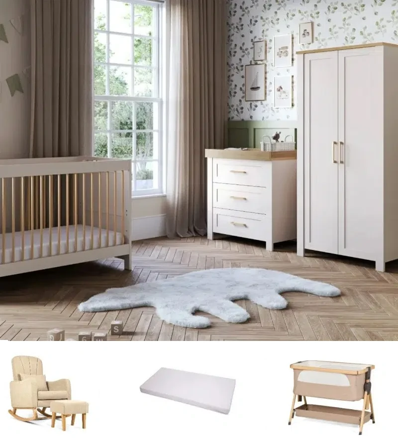 Silver Cross Seville 7 Piece Ultimate Newborn Room Set Bundle – Cashmere/Oak 3 Silver Cross Seville 7 Piece Ultimate Newborn Room Set Bundle – Cashmere/Oak