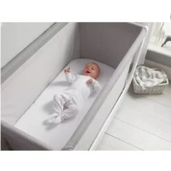 Shnuggle® Shnuggle Air Bedside Crib – Dove Grey -Baby Products shnuggle bedside crib conversion kit 3