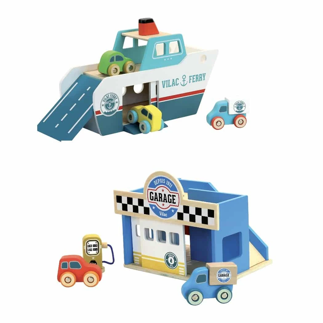 Vilac Wooden Transport Station Bundle 3 Vilac Wooden Transport Station Bundle
