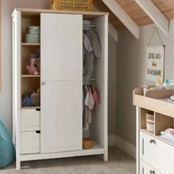 Mamas & Papas Harwell 6 Piece Nursery Room Set Bundle – White -Baby Products tu65