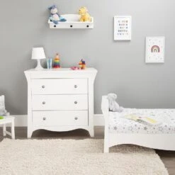 CuddleCo Clara 5 Piece Nursery Set – White -Baby Products tu86