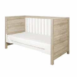 Tutti Bambini Modena Nursery Room Set Builder – White Oak -Baby Products tutti bambini modena cot bed side on 3