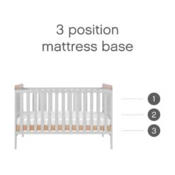 Tutti Bambini Rio 5 Piece Nursery Room Set With Toy Box- Dove Grey/Oak -Baby Products tutti bambini rio cot bed dove grey oak 5 1