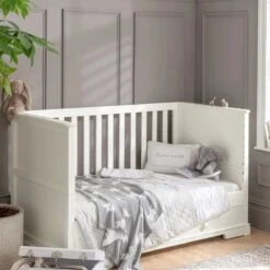 Mamas & Papas Oxford White Cot Bed With Premium Pocket Spring Mattress -Baby Products tuuu 1