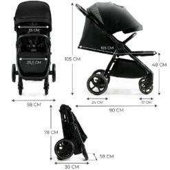 Kinderkraft Mitzy Pushchair Ink Black -Baby Products utj5u