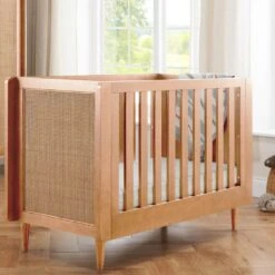 Tutti Bambini Japandi Mini Cot Bed – Light Oak