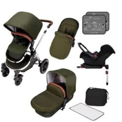 Ickle Bubba Stomp V4 All In One Isofix Travel System β Woodland Chrome