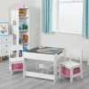 Liberty House Toys White Table And Chairs With Pink Bins 2 Liberty House Toys White Table And Chairs With Pink Bins -Baby Products yhtryt