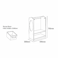 Liberty House Toys White Wooden Dress Up Unit 12 Liberty House Toys White Wooden Dress Up Unit -Baby Products zzzz