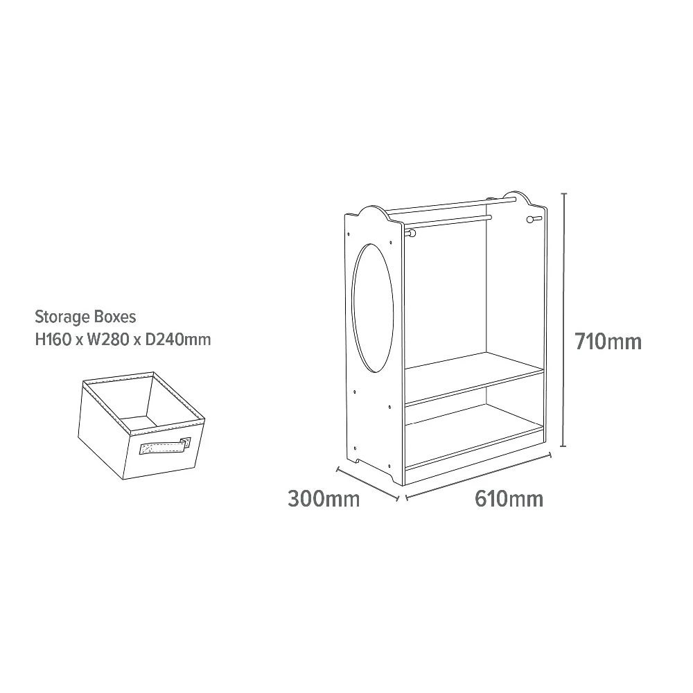 Liberty House Toys White Wooden Dress Up Unit 7 Liberty House Toys White Wooden Dress Up Unit - Image 5
